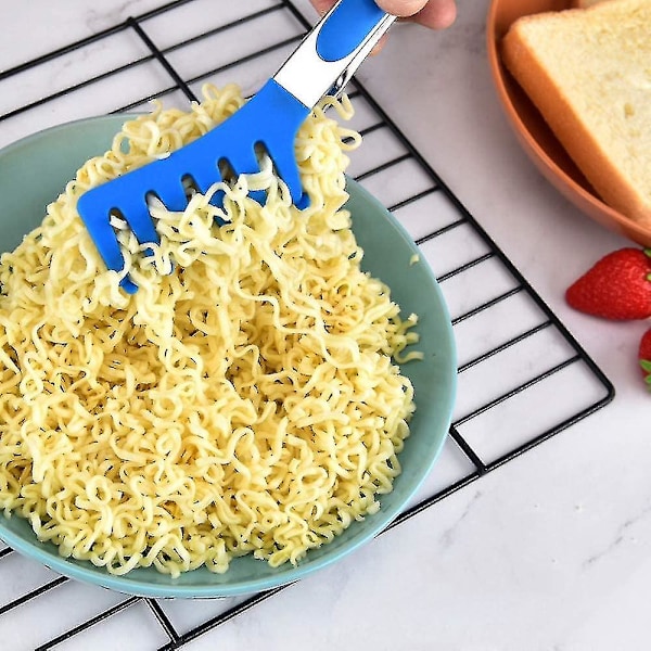 Non-stick silikon nuddeltang i rustfritt stål Grill Spaghetti klipp (d-583-a)