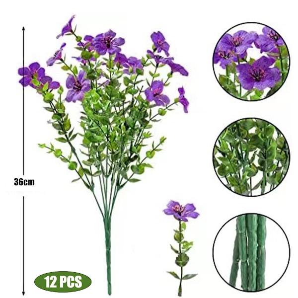 Konstgjorda blommor Falska utomhusblomsterarrangemang Kyrkogårdsblommor Dekorerade med UV-skydd av plast Trädgårdsdekorationer
