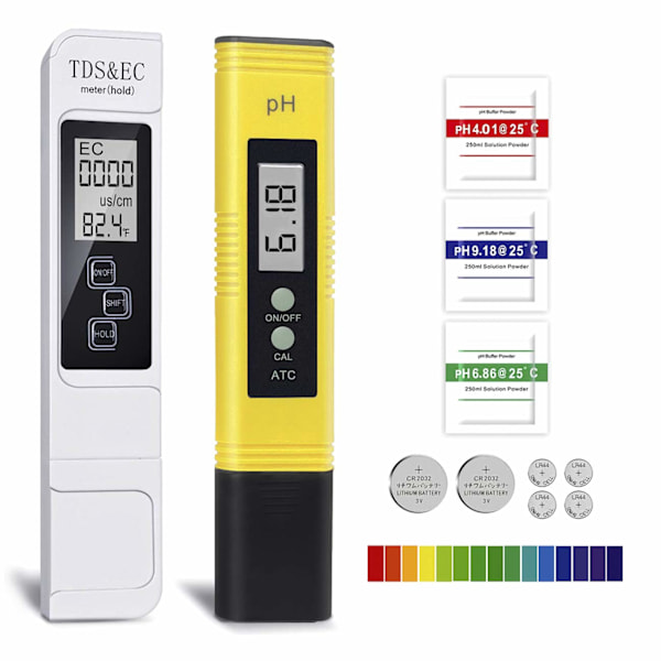Digital,  Meter, 0.01 Upplösning  Temperatur 4 i 1 Set för Dricksvatten, Hydroponics Akvarium, Simning