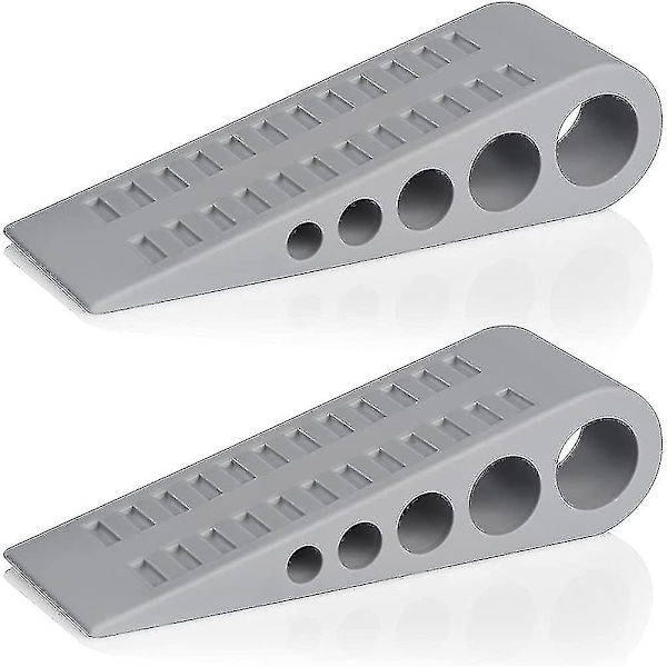 2-pack Triangulära dörrstopp i gummi, grå dörrstopp, väggskydd