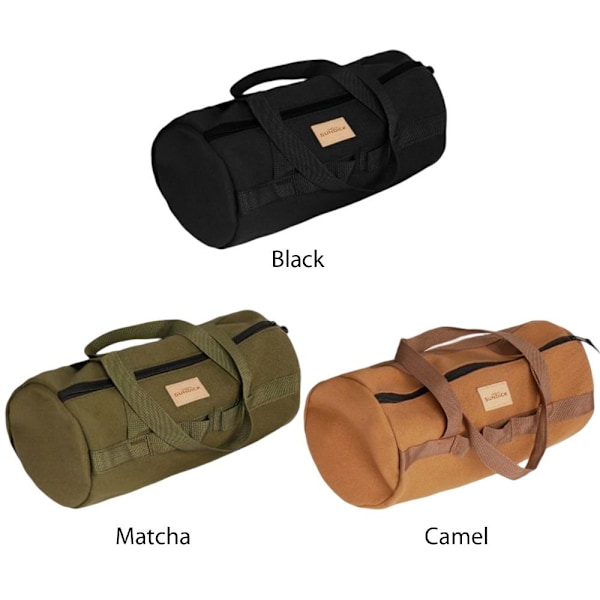 Förvaringsväska för utomhuscamping och vandring, tältpinnar, verktyg, tältpinnar, organizer väska i canvas Camel