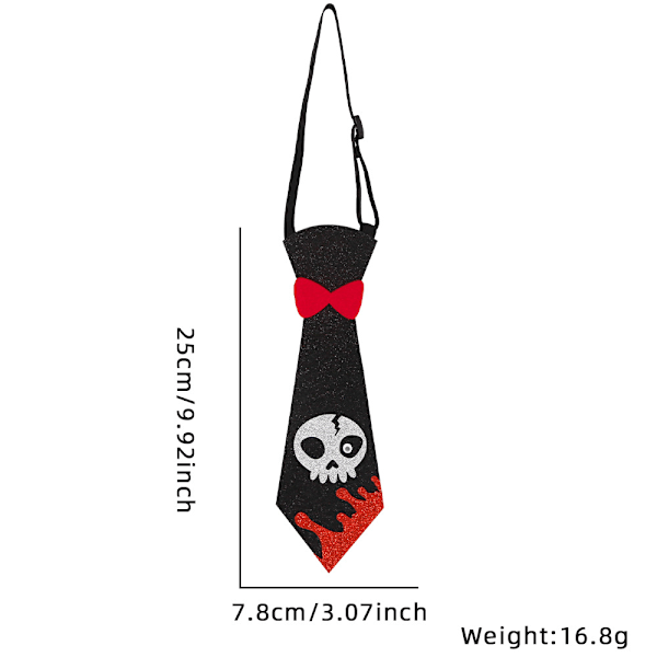 Halloween 3-pack Tyg Pojkars Slips Nackband för Pojkar Förbundna Pojkars Slipsar Halloween Nackband för Barn
