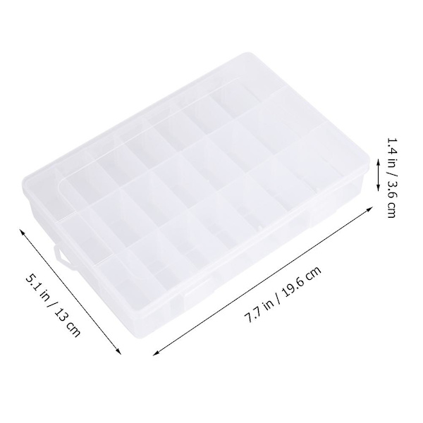 3 stk. Smådel Organizer 24 Gitter Plast Multifunktion Opbevaringsboks Organizer