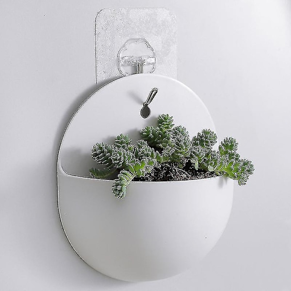 1 stk enkel plast veggmontert blomsterpotte hydroponisk