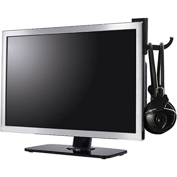 Hodetelefon Headset Henger Monitor Nd Holder Headset Stick-on Hook(4stk, Svart)
