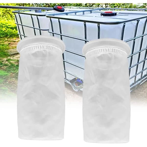 2-pak IBC-tankfilter, vaskbart nylonudskiftningsfilter til regnvandstanklåg, 200 mikron, 163 mm