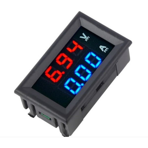 9 stk LED Digital DC 0-100V 10A Spennings- og Strømmåler Panel Dobbel Voltmeter Amperemeter Tester