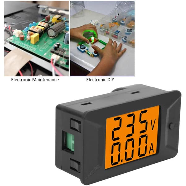 AC Spännings- och Strömmätare Dubbel Digital Display 40-400V/100A Digital Mätare Hög Precision Voltmeter Amperemeter