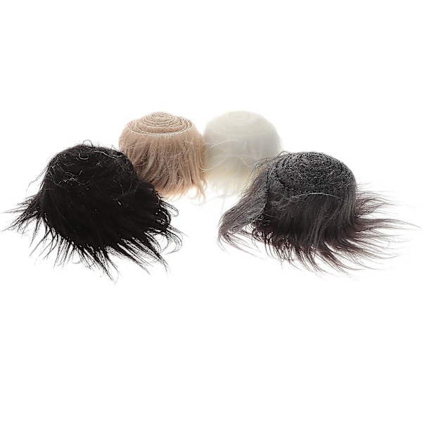 4 stk. plys plys imiteret pels stof forudskåret strimler fluffy fuzzy håndværk pels til nisser skæg
