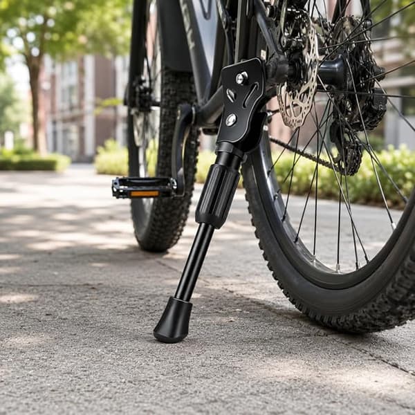 Justerbart cykelstöd för 12–16 tums barncyklar och mountainbikes, robust sidostöd, enkel montering, svart