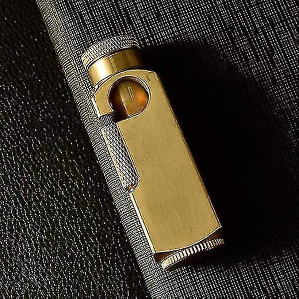 Tung maskine grøft ren messing petroleum lighter retro metal gave
