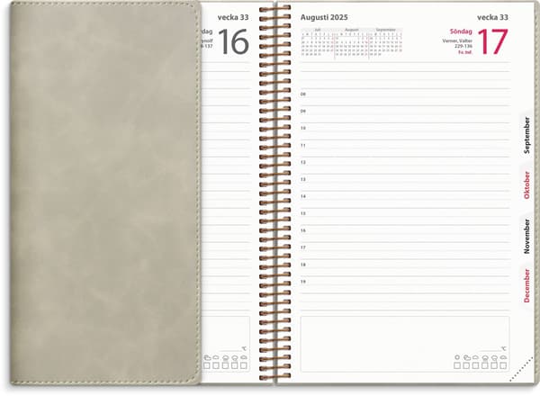 Kalender 2025 Diary Twist beige