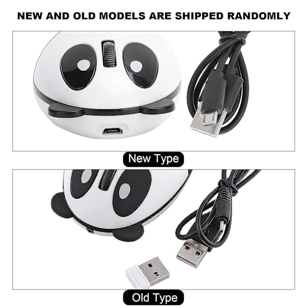 Sarjakuva Langaton Hiiri Lapsille - 1200dpi Langaton Optinen Hiiri Söpö Panda Ergonominen