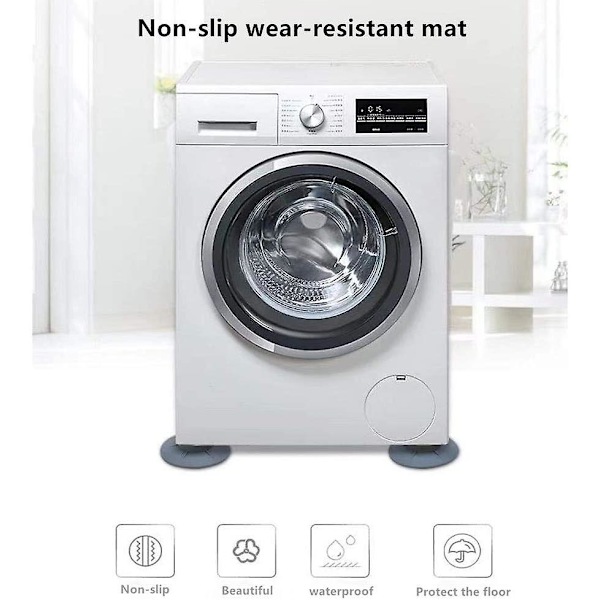 4 st tvättmaskin gummistöd dämpare stativ halkfri dyna