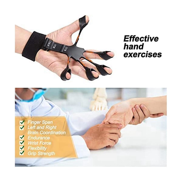 4-pak Finger Extensor Justerbar Silikon Håndtrener For Å Forbedre Fingerfunksjon Og Bevegelse