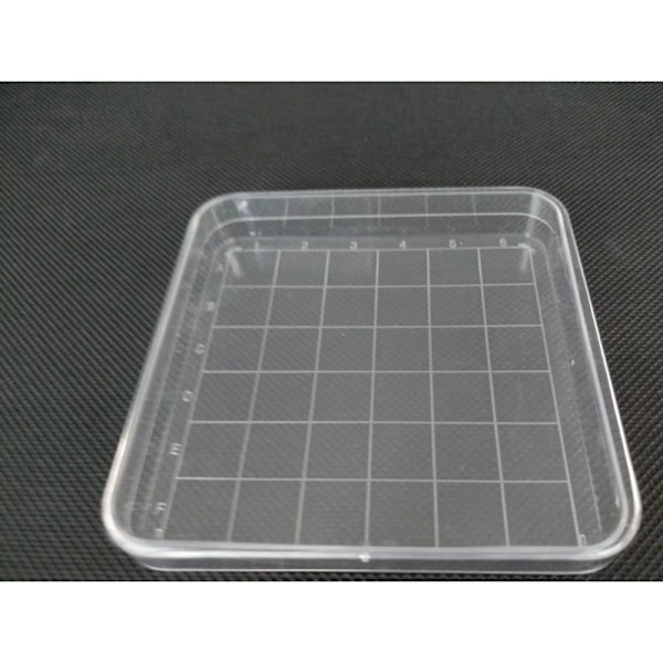 10 stk. transparente sterile tykke skåle med låg, 10*10 cm til laboratorieforsøg ensartet fordeling af medier
