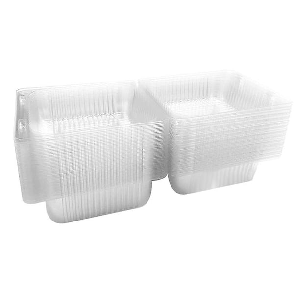 100pcs Single Individual Cake Slice Boxes Dessert Containers Cheesecake Boxes Stackable Square Boxe