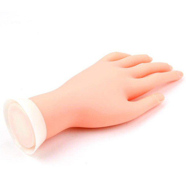 Handmodell för nagelkonstträning Modell Protesmanikyr Flexibla silikonnagelverktyg