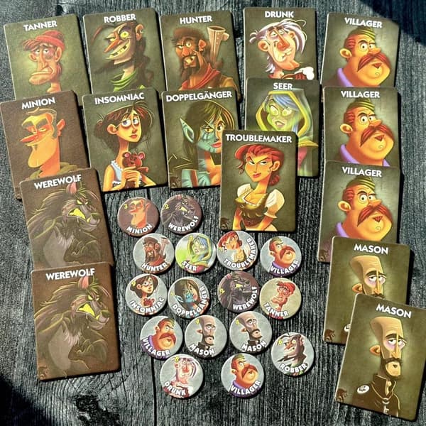 Bezier Lautapeli One Night Ultimate Werewolf Musta