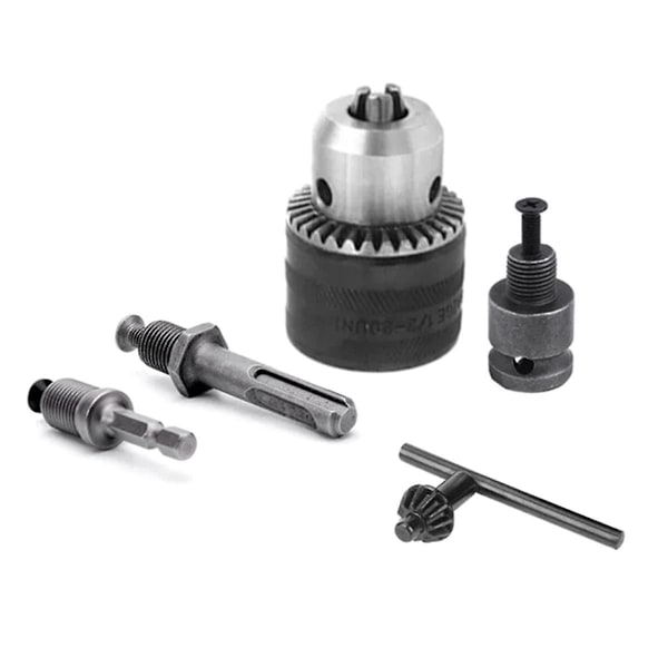 1,5-13 mm Konverter 1/2 tum-20unf Nyckel Borrchuck Trådadapter Sds 1/4 tum Hex Drivnyckel Borr