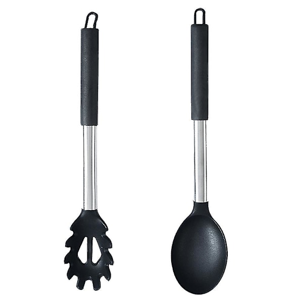 2 stk. Non-stick køkkengrej med rustfrit stål håndtag, bpa-fri varme