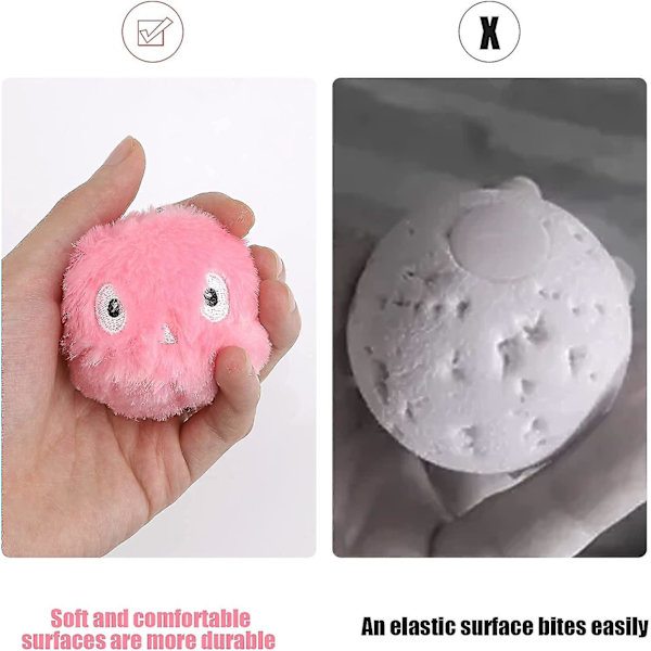 3-pack kattleksaksbollar, interaktiva plyschkattleksaksbollar, kattunge kvittrande bollar, roliga kattmyntaleksaker