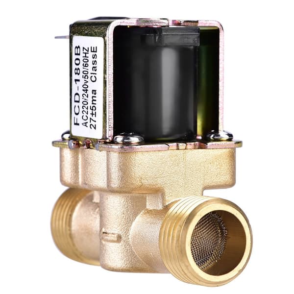 220v vattenventil, NPT mässing elektrisk magnetventil normalt stängd, solid mässing, direktverkande, magnetventil för vattenstyrning