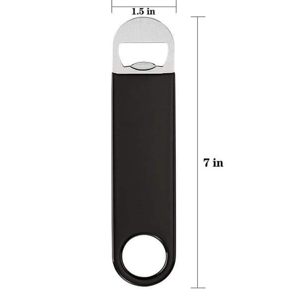 1 Pakke Heavy Duty Flat Flaskeåpner i Rustfritt Stål, Flat Flaskeåpner, Solid og Holdbar Ølflaskeåpner
