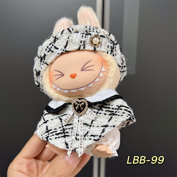 Labubu Modesæt - Outfit til 15/17cm Plysdukker, V1 V2 Stropper Bukser LBB-99