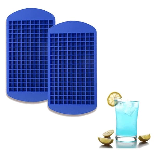 2 pakker Mini isbitbrett - Fleksible DIY former Maker BPA-fri Tiny Cavity Silikon isbitbrett (Blå)