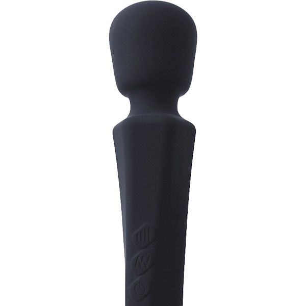 Pixey: Aquamini, Mini Wand Vibrator Black ABS plastic, Silicone