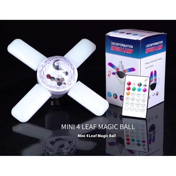 Hvid Mini Bluetooth Magic Ball Musiklys LED Lys Bordlampe Skrivebordslampe Skiftelig LED Nattelys Hjemmefest Dekoration