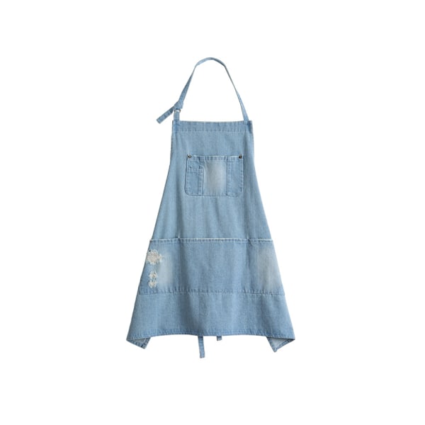 Cotton Denim Apron Soft - Unisex Adjustable Bib Apron Perfect for Kitchens Premium Denim Chef Apron for Culinary Enthusiasts