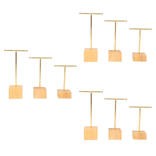 9-piece Fashion T-bar Jewelry Display Rack Stand Holder Earrings Hanging Organizer Jewelry Set