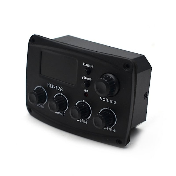 -17b Akustisk Gitar Eq Preamp Med Digital Procedding Tuner 3 Band Eq Equalizer Med Tuner Gitar