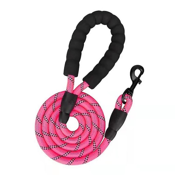 Pet Soft Handle Reflective Traction Rope Dog Training Rope (pink) 1 Piece