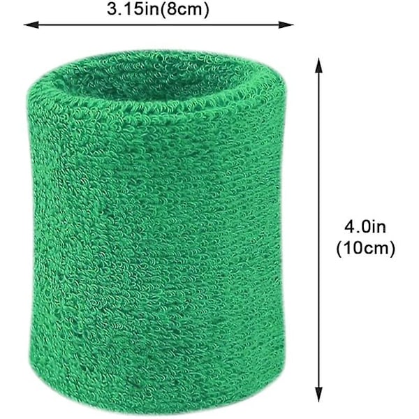 Svedbånd. 2 håndleds sportsarmbånd. 4 tommer sportsarmbånd blød bomuld