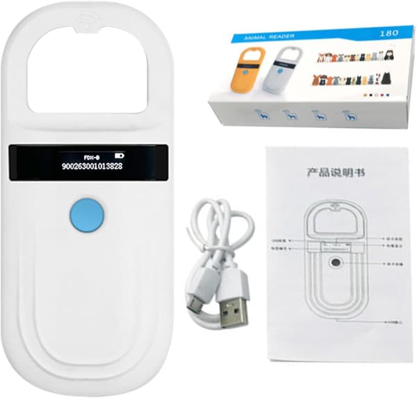 Pet Microchip Scanner Dog Horse Cat Pig ID Chip Tag Reader High Brightness Display Identifier 3.7V