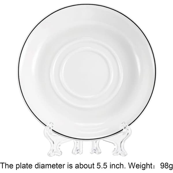 24 stk. plastik staffeli tallerkenholdere staffeli til bryllupper, (klar, 5 tommer)