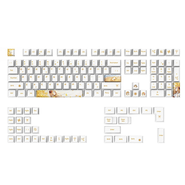 Tjocka Pbt Dye Sub Cherry Keycaps 130 Tangenter Keycap För Gk61/68/75/84/980/104/108