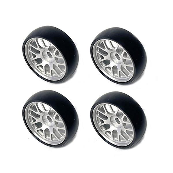 26,5 mm kova drift-metallivanne rengasrenkaat 284131 K969 K979 K989 Mini-z 1/28 Rc auton osat, hopea