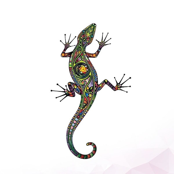 1 st färgglad ödla tapet självhäftande reptil väggdekaler kreativ väggdekoration för hem sovrum vardagsrum
