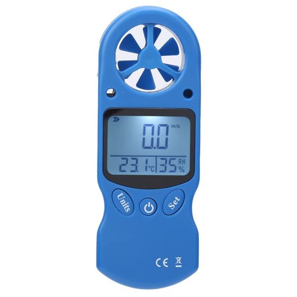 Mini Handhållen Digital Anemometer Vindhastighetsmätare 0~30m/s Temperaturmätare