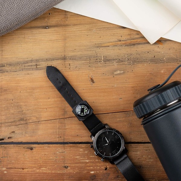 Slip-On Armbandskompass - Lättläst kompass för klockarmband eller P