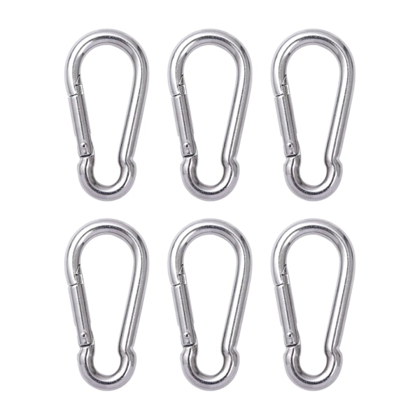 6-pack fjäderbelastade karbinhakar, kraftig karbinhake - M8 C