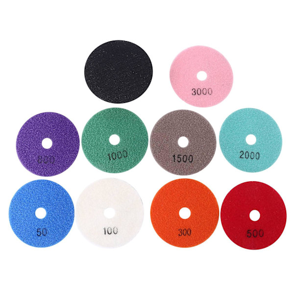 10pcs 4 Inch Inch Diamond Polishing Pads For Granite Concrete Stone