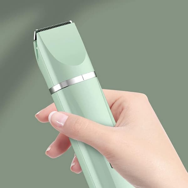 4-i-1 hundeplejesæt, trådløs USB-C genopladelig trimmer med afrundede blade, til hunde, katte og hvalpe, mintgrøn