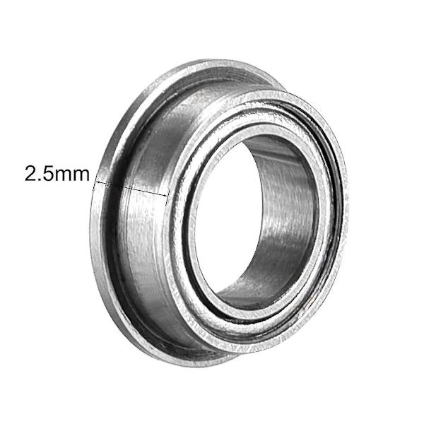 10 stk. Mf85 flens kulelager 5x8x2,5mm dobbel dobbel metallskjermet (gcr15)