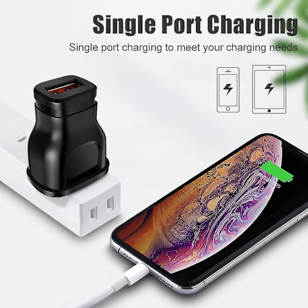 Mini USB-säkerhetsladdning för iPhone 12 laddningsplugg Bluetooth-headset EU-kontakt