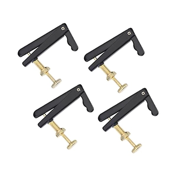3/4 4/4 Fiolin Trimmer Svart Sølv Strengkrok 4stk Metall Trimmer Fiolin Tilbehør